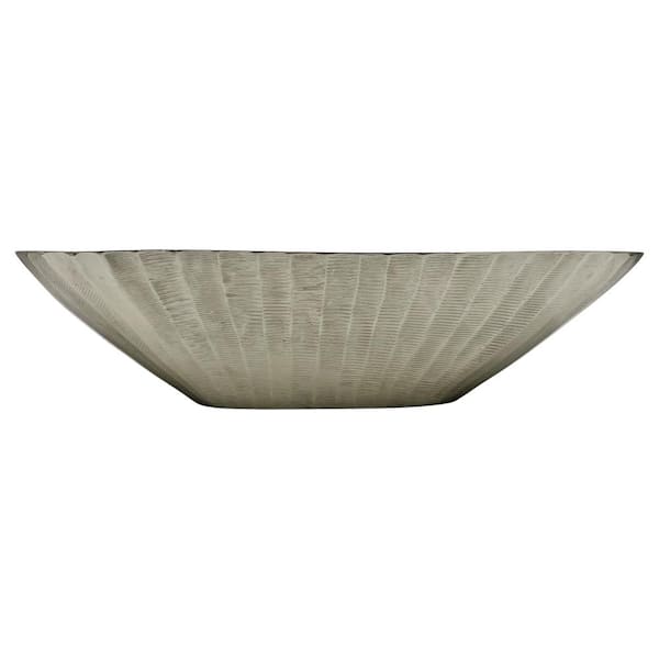 Aluminum Oval Decorative Silver Fruit Bowl