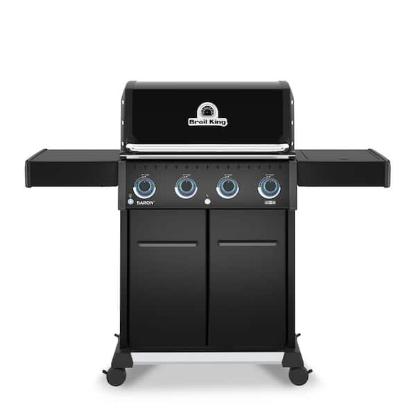 Baron 420 Pro Shadow 4-Burner Propane Gas Grill in Black