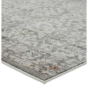Lauranne Gray 7 ft. 10 in. x 10 ft. Floral Area Rug