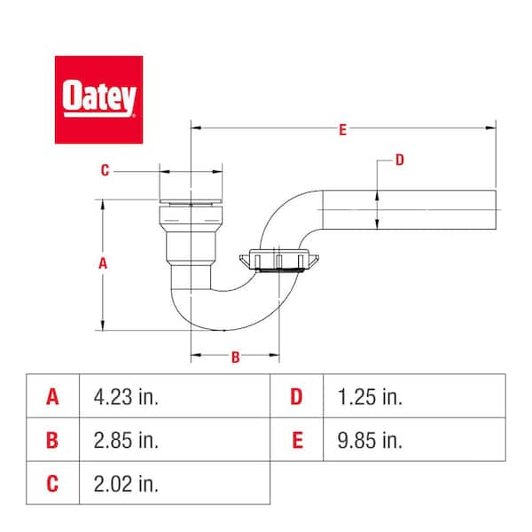 1-1/4 in. PVC P-Trap with Insta-Plumb Technology