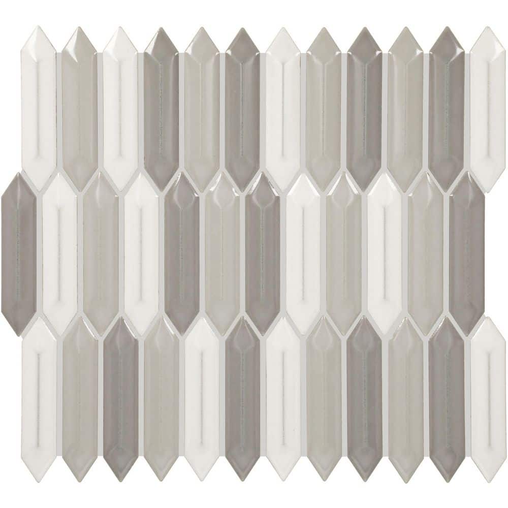 Revalia Remix Peaceful Blend 11-1/2 in. x 12-1/2 in. Glossy Ceramic Picket Mosaic Wall Tile (9.4 sq. ft. /Case) price history on PriceWatchPro