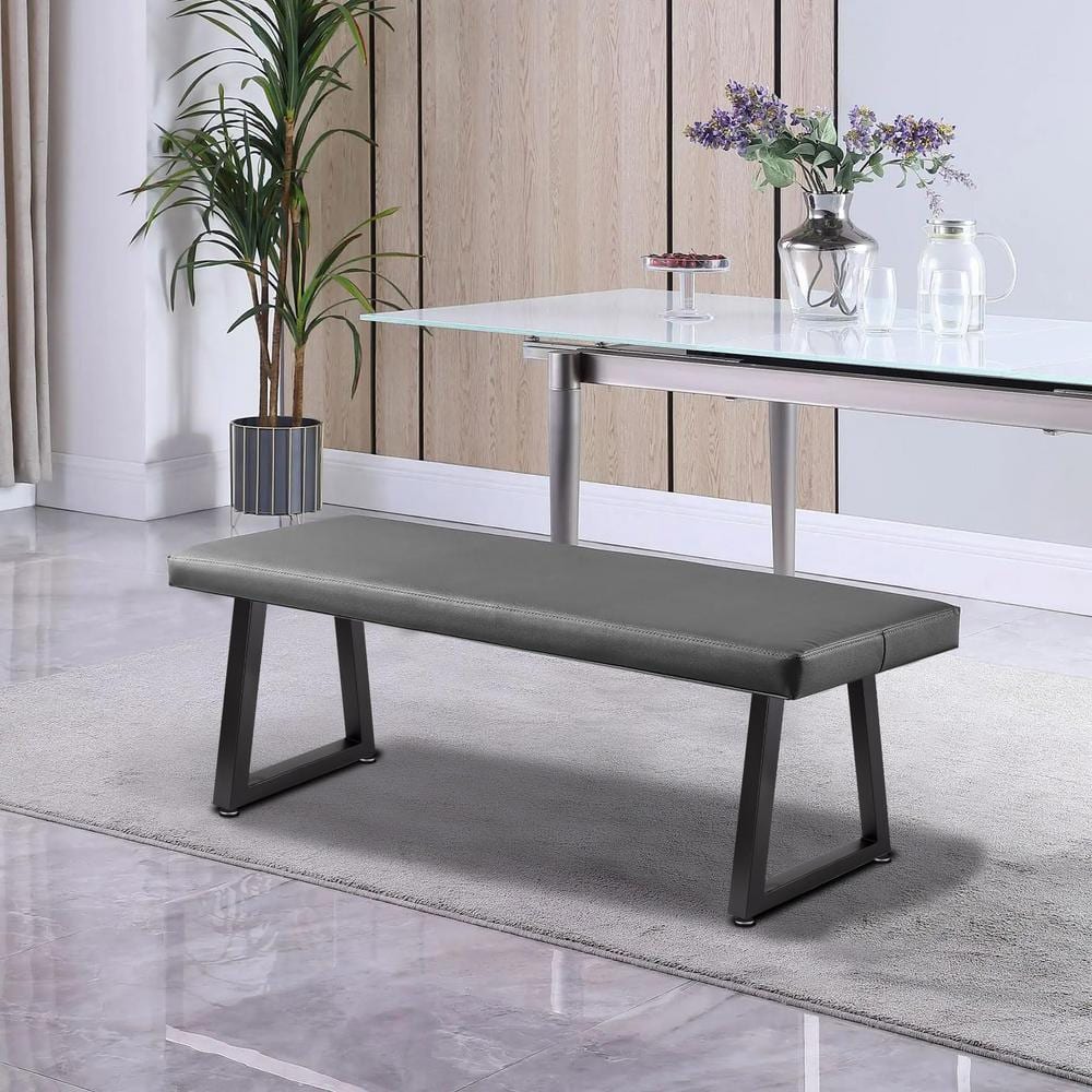 16 Inch Black Metal Trapezoid Coffee Table Legs Set