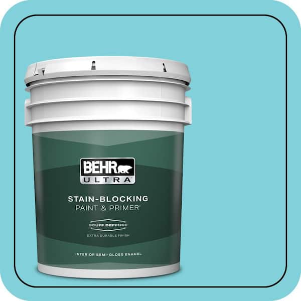 BEHR ULTRA 5 gal. #P470-3 Sea of Tranquility Extra Durable Semi-Gloss Enamel Interior Paint & Primer