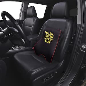 16 in. x 15.25 in. x 5.5 in. Back Cushion for Cars, Offices and Home - We Are Young Life Is Fun Memory Foam Cushion