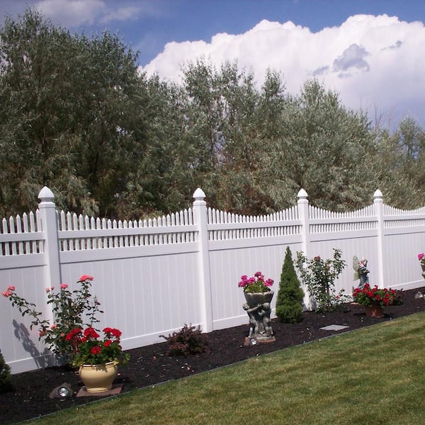 Weatherables Dora 6 ft. H x 6 ft. W White Vinyl Privacy Fence Panel Kit