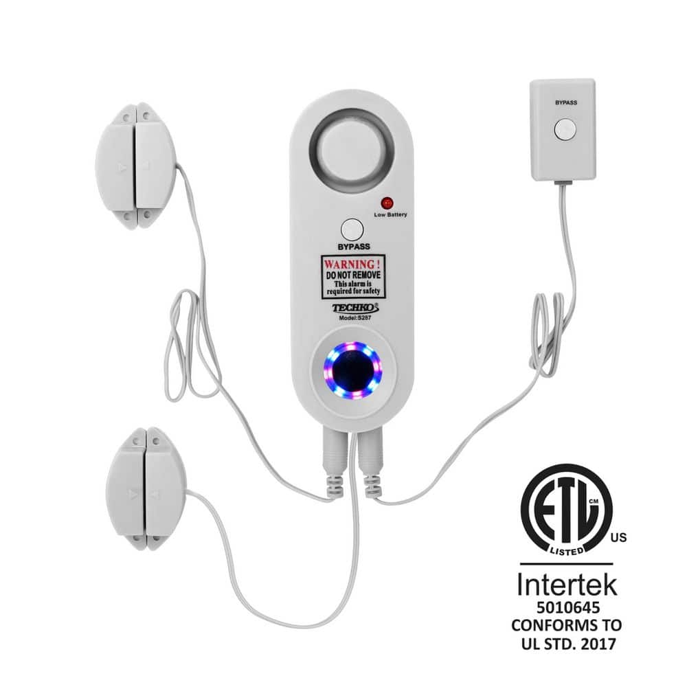TECHKO Safe Pool Alarm with High-Visibility Strobe Light S287