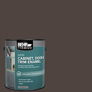 1 gal. #790B-7 Bitter Chocolate Satin Enamel Interior/Exterior Cabinet, Door & Trim Paint