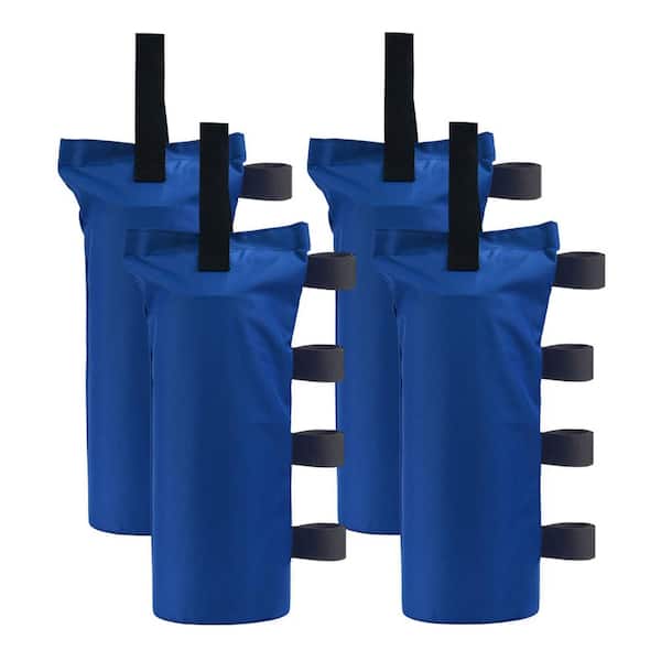 Angel Sar Blue Polyester Heavy Duty Canopy Weight Sandbags (120 lbs.) without Sand for Pop up Canopy Tent (4-Pack)