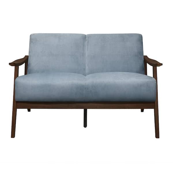 EVERGLADE HOME Lonita 51 in. Slope Arm Velvet Straight in Gray