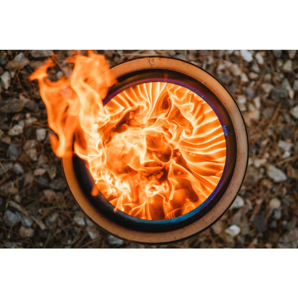 Compact Silver Stainless Steel Smokeless Wood Burning Fire Pit