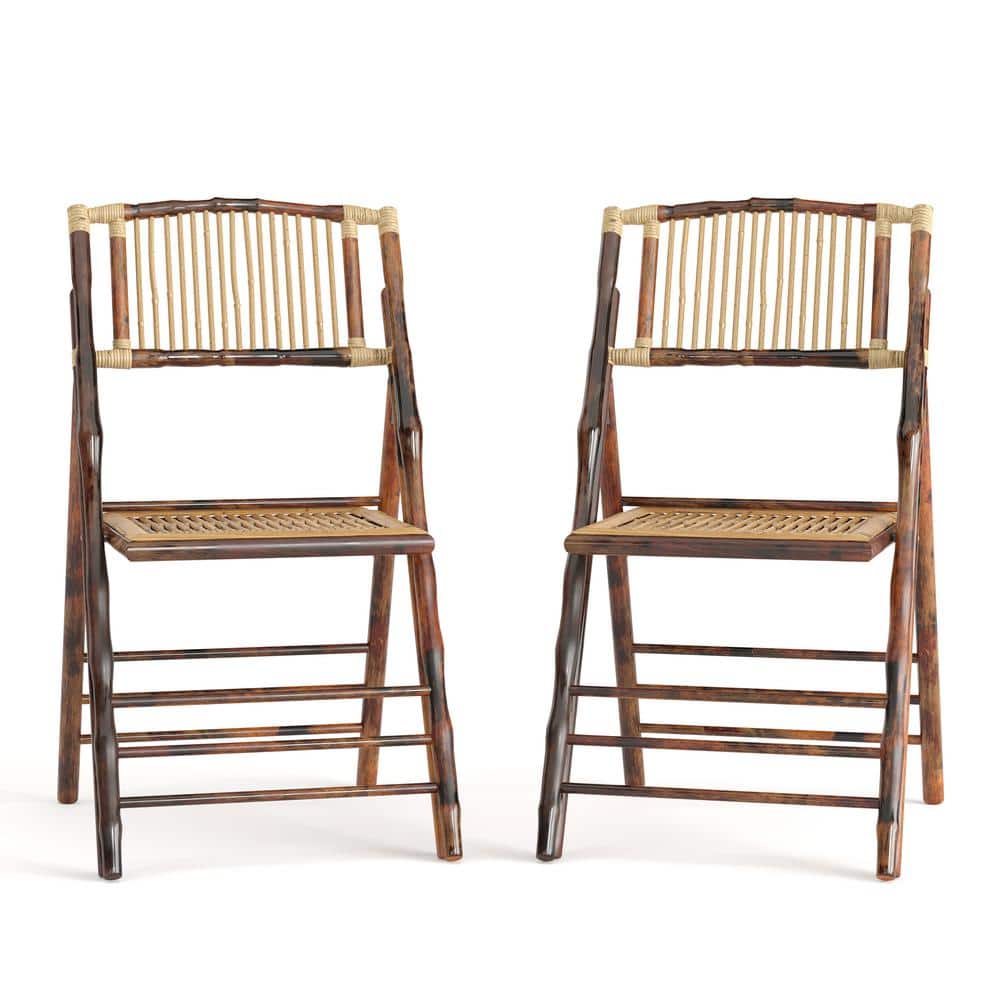 Carnegy Avenue Bohemian Bamboo Folding Dining Chairs with