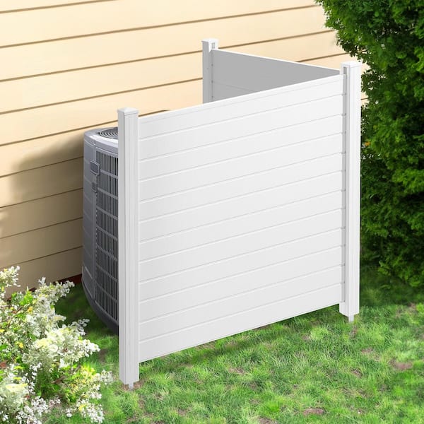 VEVOR Outdoor Privacy Screens 50 in. W x 50 in. H Air Conditioner Fence Pool Equipment Vinyl Privacy Fence 2-Panels