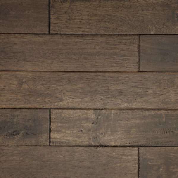 ASPEN FLOORING Take Home Sample - Caucho Wood Kentwood 4.5 in. Width x 8 in. Length Light Distressed Solid Hardwood Flooring