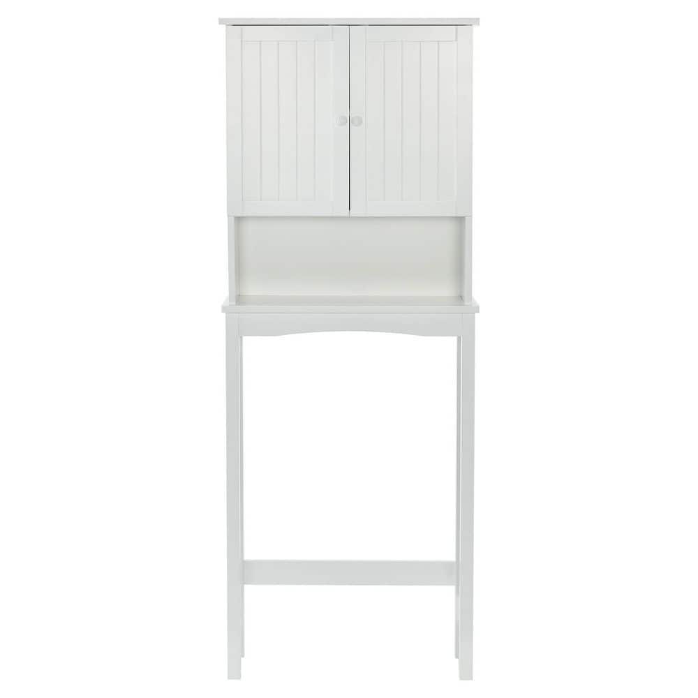 23 6 In W X 62 2 H 8 D White Over The Toilet Storage Bathroom Cabinet S01cuu337
