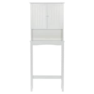 23.6 in. W x 62.2 in. H x 8.8 in. D White Over-the-Toilet Storage Bathroom Cabinet