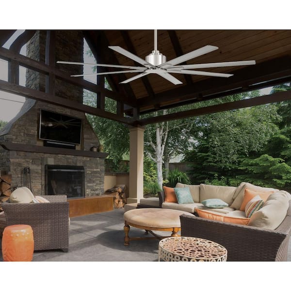 MINKA-AIRE Xtreme H2O 65 in. Indoor/Outdoor Brushed Nickel Wet