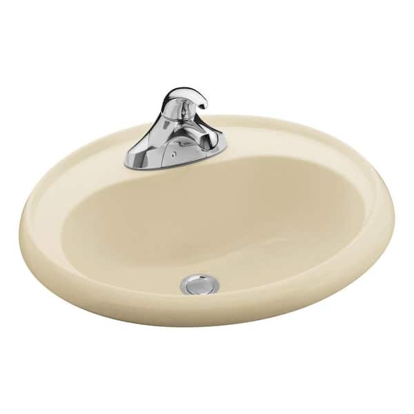 STERLING Oval Self-Rimming Bathroom Sink in KOHLER Almond-DISCONTINUED