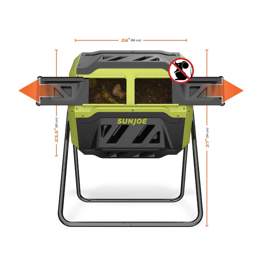 42 Gallon Green and Black Outdoor Tumbling Composter