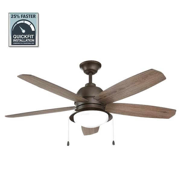 Home Decorators Collection Ackerly 52 in. Integrated LED Indoor/Outdoor Bronze Ceiling Fan with Light Kit