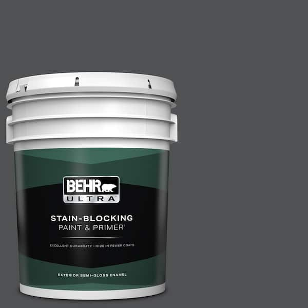 BEHR ULTRA 5 gal. #770F-6 Evening Hush Semi-Gloss Enamel Exterior Paint & Primer