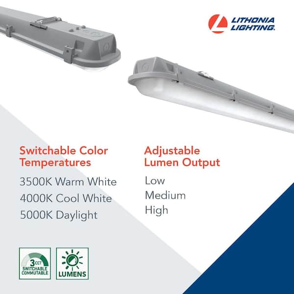 8 ft. 600-Watt Equivalent White Integrated LED MV 8,000-Lumen Linear Strip Light