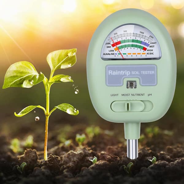 Cubilan Soil Moisture Meter, 4-in-1 Soil pH Meter, Soil Tester for  Moisture, Light, Nutrients, pH, Plant Care Tools B0BJCLY3YL - The Home Depot