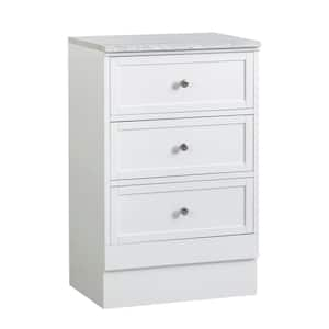 21 in. W Freestanding Bath Modular Vanity Side Cabinet in White Assembled