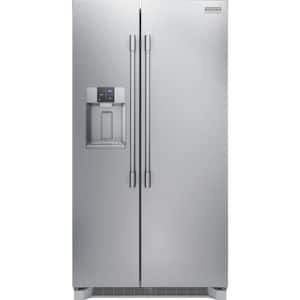 36 in. 22.3 cu. ft. Counter Depth Side-by-Side Refrigerator in Stainless Steel with CrispSeal Technology