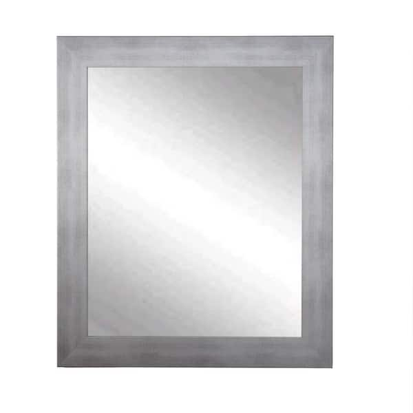 BrandtWorks Medium Rectangle Silver Modern Mirror (35.5 in. H x 32 in. W)