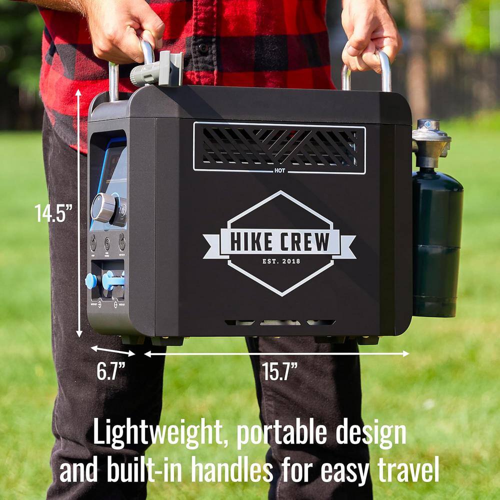 Portable Propane Water Heater with LED Display and Shower Head
