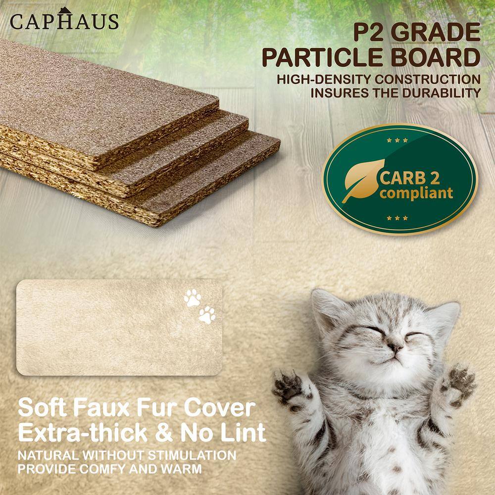 Beige 37-Inch Multi-Level Cat Tree with Sisal Scratching Posts