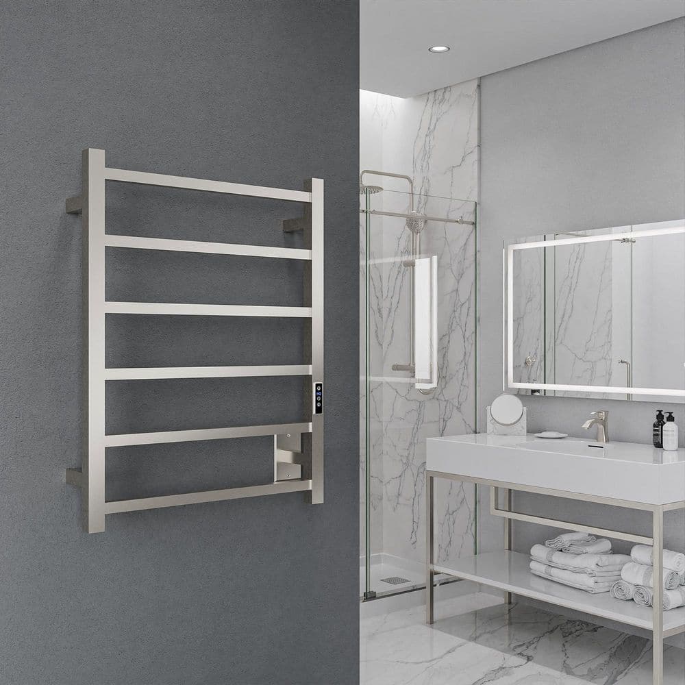 Charles Series Brushed Nickel Wall Mounted Electric Towel Warmer