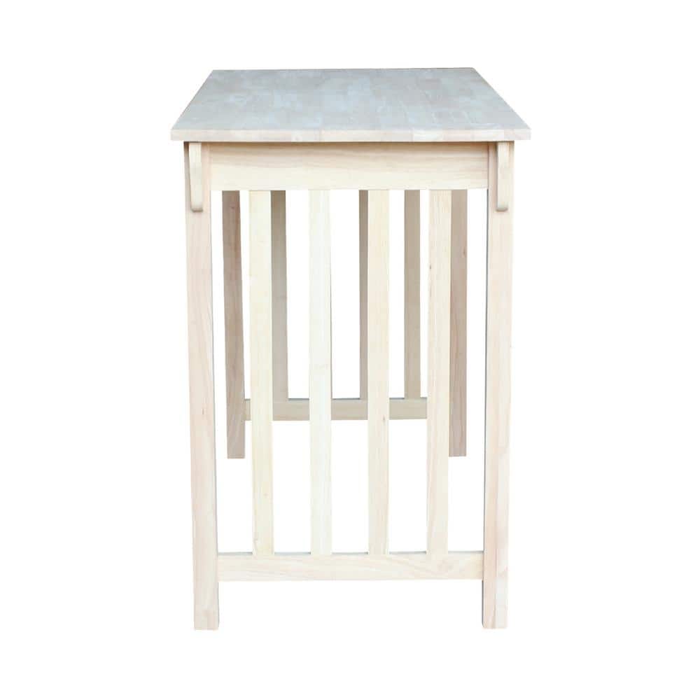 Unfinished Parawood Mission Counter Height Dining Table