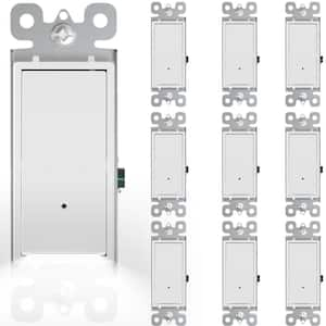 15 Amp Smart Single-Pole Illuminated Toggle Light Switch White 10-pack MG-104-SP