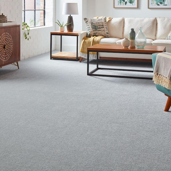 Silver Mane I - Batik - Blue 50 oz. Triexta Texture Installed Carpet