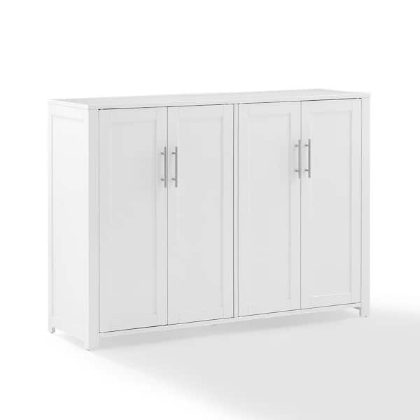 CROSLEY FURNITURE Savannah White MDF 48 in. Sideboard with