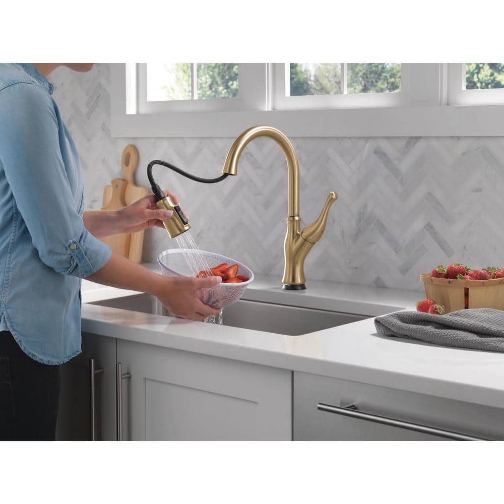 Champagne Bronze Touch Kitchen Faucet with Pull-out Spray
