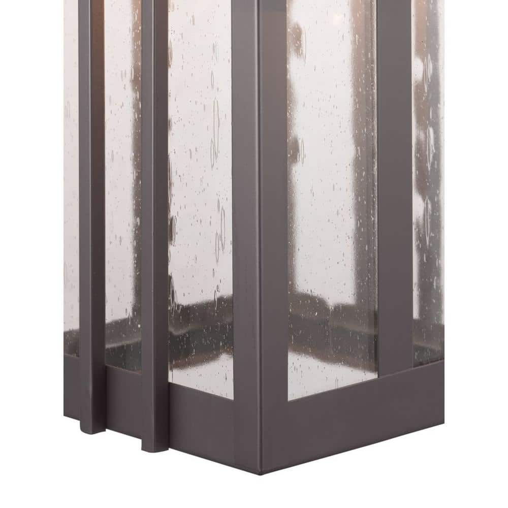 Boxwood Antique Bronze Glass Outdoor Hanging Lantern