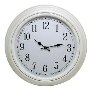 Emmerson 20 in. Wall Clock 2 in. D - Weathered White