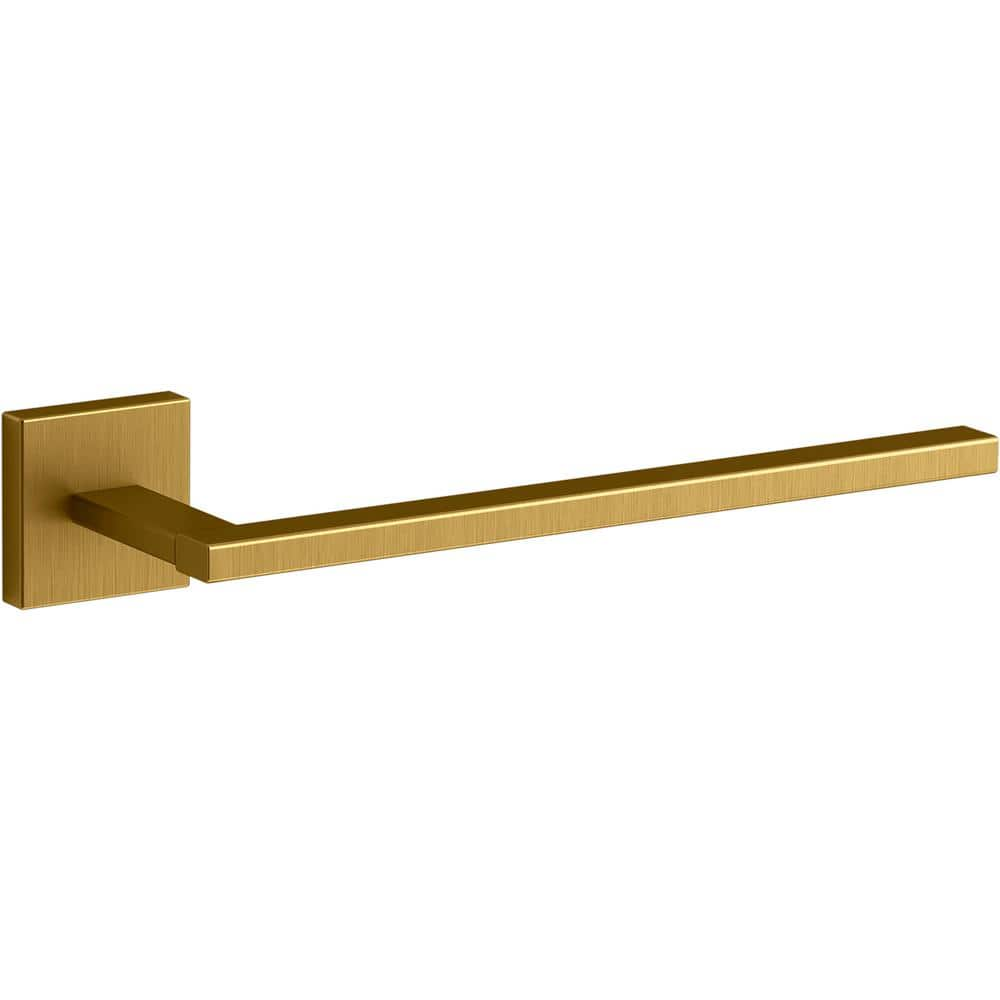 KOHLER Square 9 In Wall Mount Towel Bar In Vibrant Brushed Moderne   Vibrant Brushed Moderne Brass Kohler Towel Bars K 23291 2mb 64 1000 