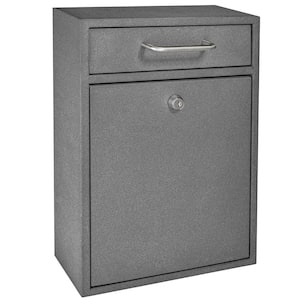 Olympus Locking Wall-Mount Drop Box with High Security Reinforced Patented Locking System, Granite
