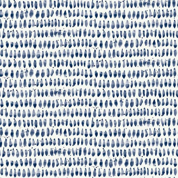 InHome White Mystical Navy Peel and Stick Wallpaper Sample