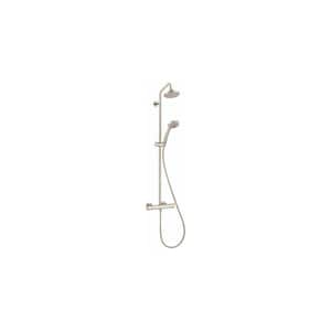 Croma Showerpipe 150 4-Spray Patterns Dual Wall Mount Showerhead with 2.0 GPM 6 in. in Brushed Nickel