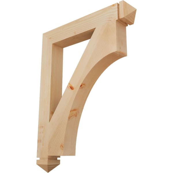 Ekena Millwork 3.5 in. x 36 in. x 28 in. Douglas Fir Westlake Arts and Crafts Smooth Bracket