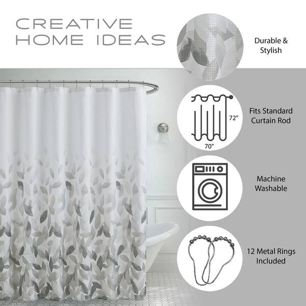 Details about   Gray Color Funny Creative Writing Fonts Shower Curtain Set Bathroom Decor 72" 
