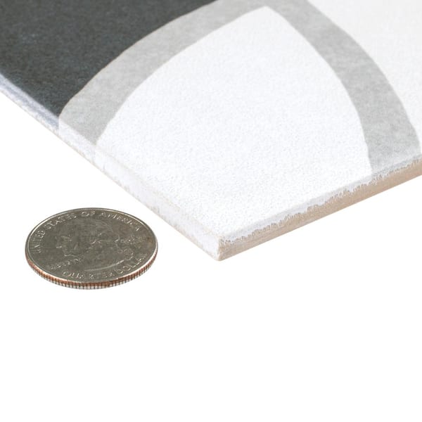 Twenties Crest 7-3/4 in. x 7-3/4 in. Ceramic Floor and Wall Tile (10.75 sq. ft./Case)