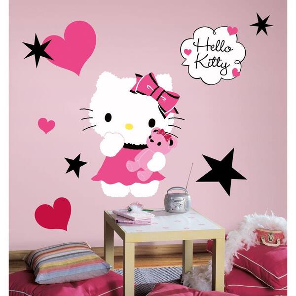 Unbranded 18 in. x 40 in. Hello Kitty - Couture 13 -Piece Peel and Stick Giant Wall Decal