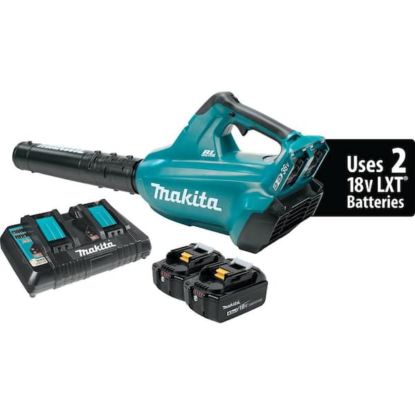 Makita 18-Volt X2 (36-Volt) LXT Lithium-Ion Brushless Cordless Blower Kit with (2) Batteries 4.0Ah and Charger