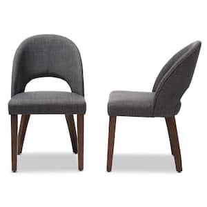 Wesley Dark Gray Fabric Dining Chair (Set of 2)