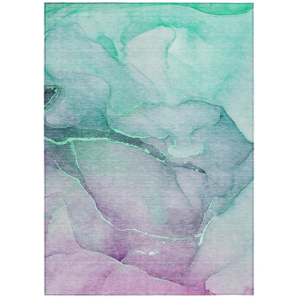 Green 5 ft. x 8 ft. Abstract Indoor / Outdoor Area Rug price history on PriceWatchPro